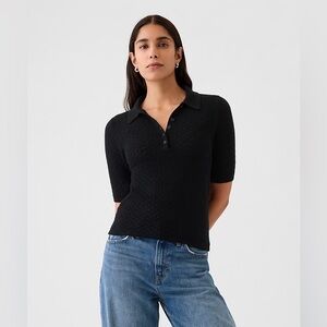 GAP Pointelle Polo Sweater